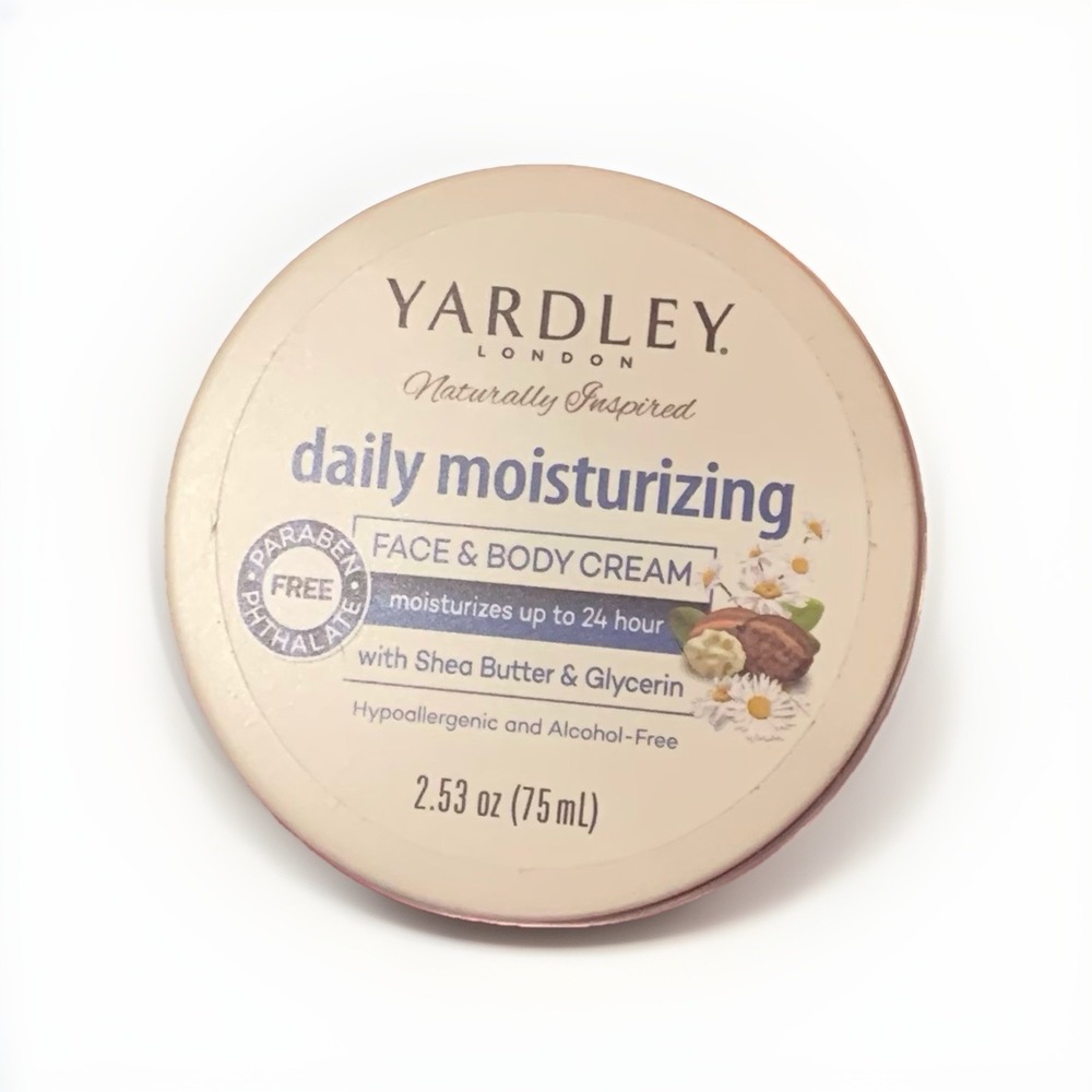 Yardley Daily Moisturizing Face and Body Cream 2.53oz Shea Butter Glycerin New